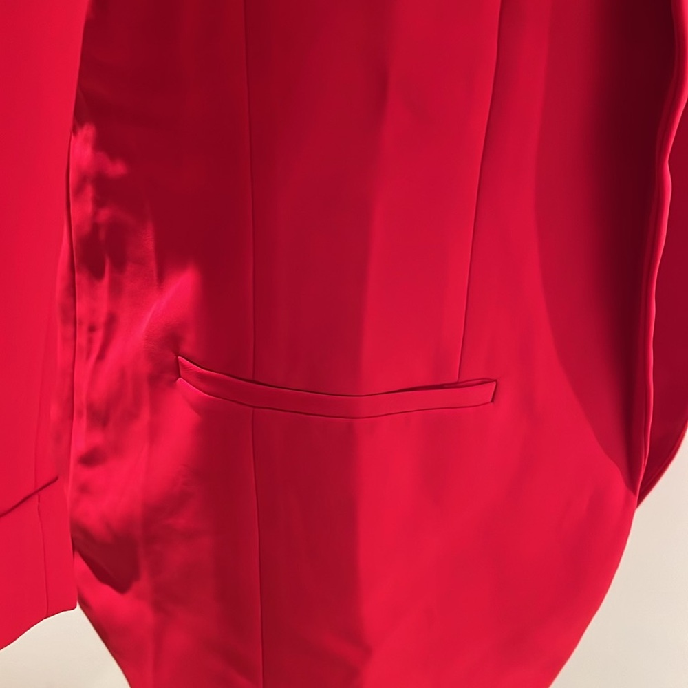 Express Open Work Blazer, Cherry Red - image 3